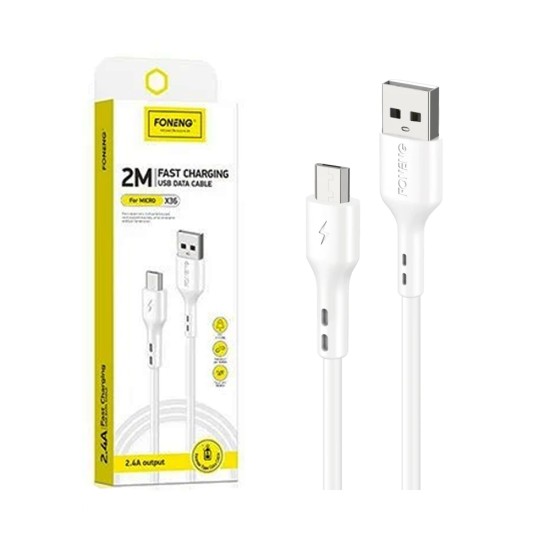 Foneng Incense Micro Data Cable X36 2.4A 2m White